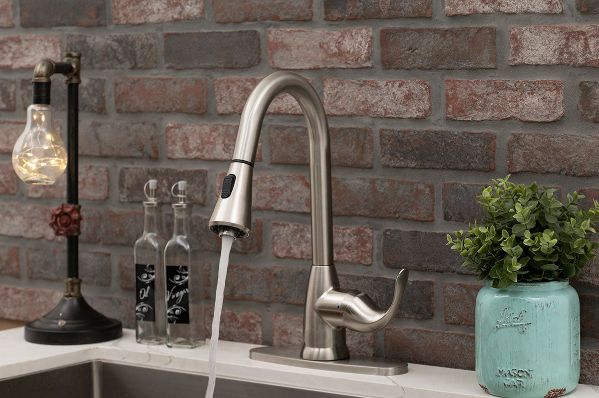 1 HANDLE PULL-DOWN SPRAYER KITCHEN FAUCET - 803 BRUSHED NICKEL