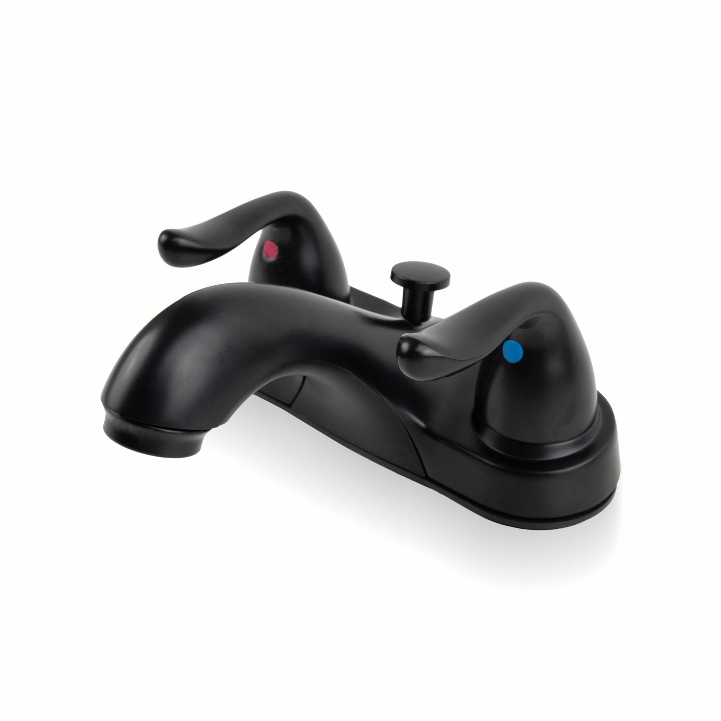 2-HANDLE BATHROOM FAUCET WITH POP UP DRAIN MATT BLACK
