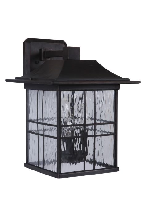 Dorset 3 Light Large Outdoor Wall Mount in Aged Bronze Brushed