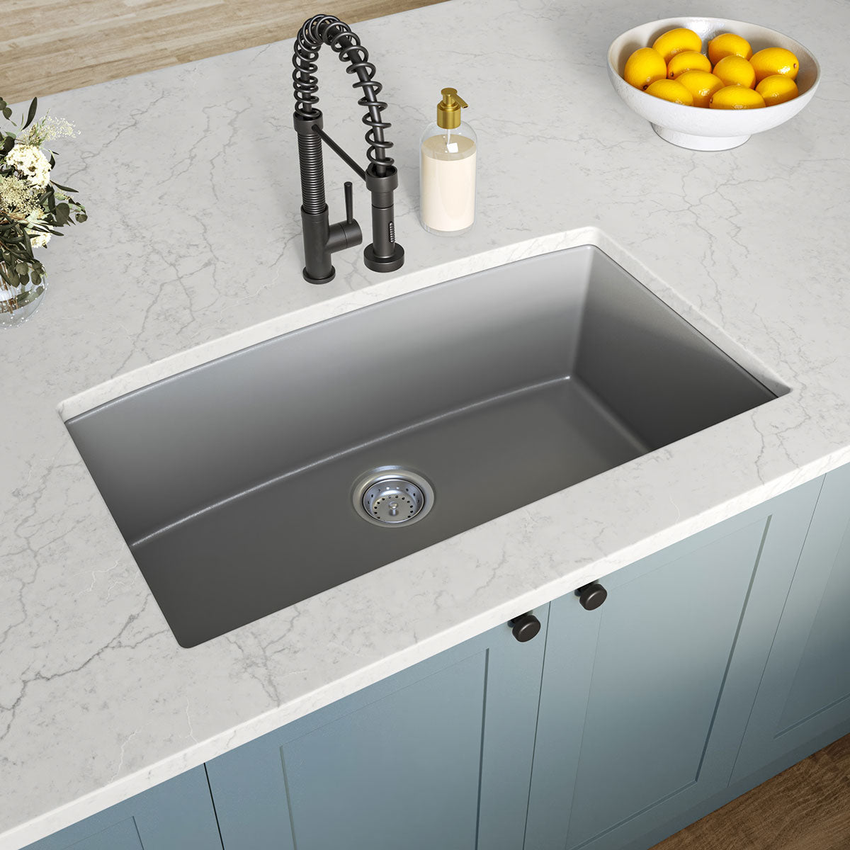 GREY QUARTZ SINGLE BOWL 3219