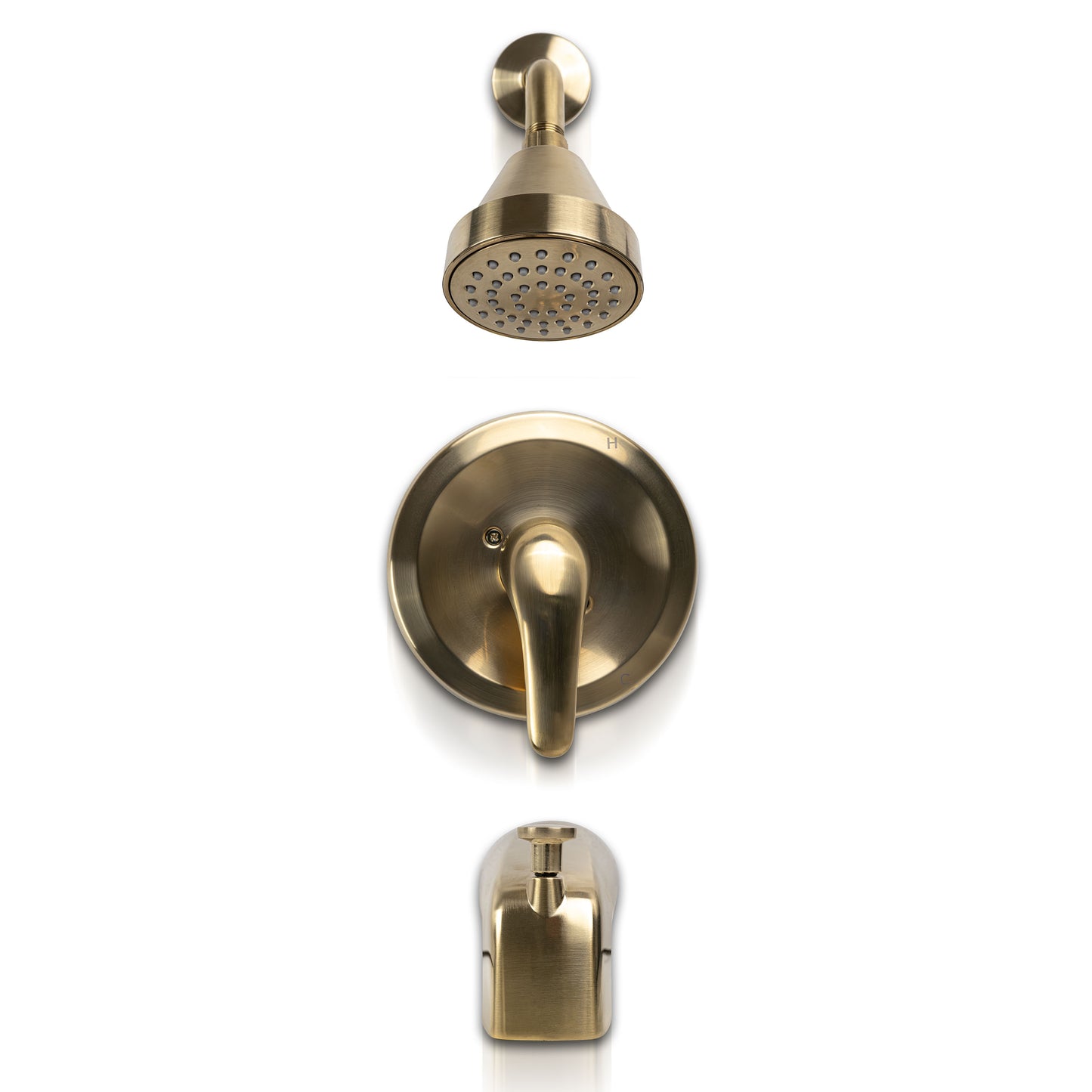 1-HANDLE 1-SPRAY TUB AND SHOWER FAUCET WITH PRESSURE BALANCE VALVE - 608 GOLD