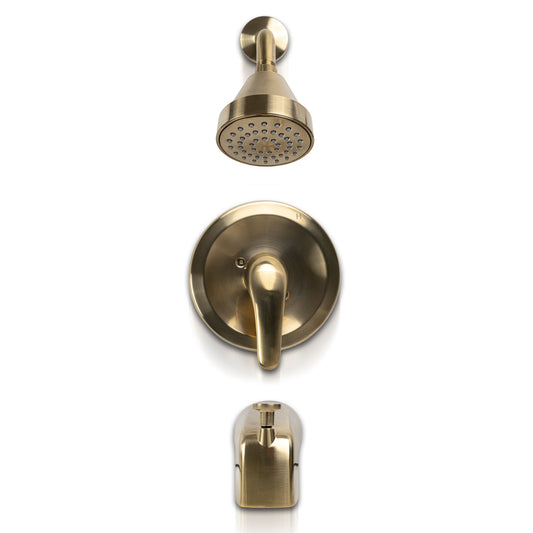 1-HANDLE 1-SPRAY TUB AND SHOWER FAUCET WITH PRESSURE BALANCE VALVE - 608 GOLD