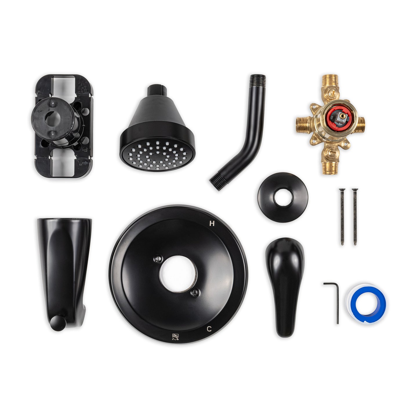 1-HANDLE 1-SPRAY TUB AND SHOWER FAUCET WITH PRESSURE BALANCE VALVE - 608 MATT BLACK