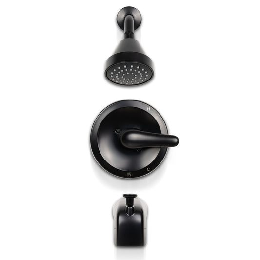 1-HANDLE 1-SPRAY TUB AND SHOWER FAUCET WITH PRESSURE BALANCE VALVE - 608 MATT BLACK