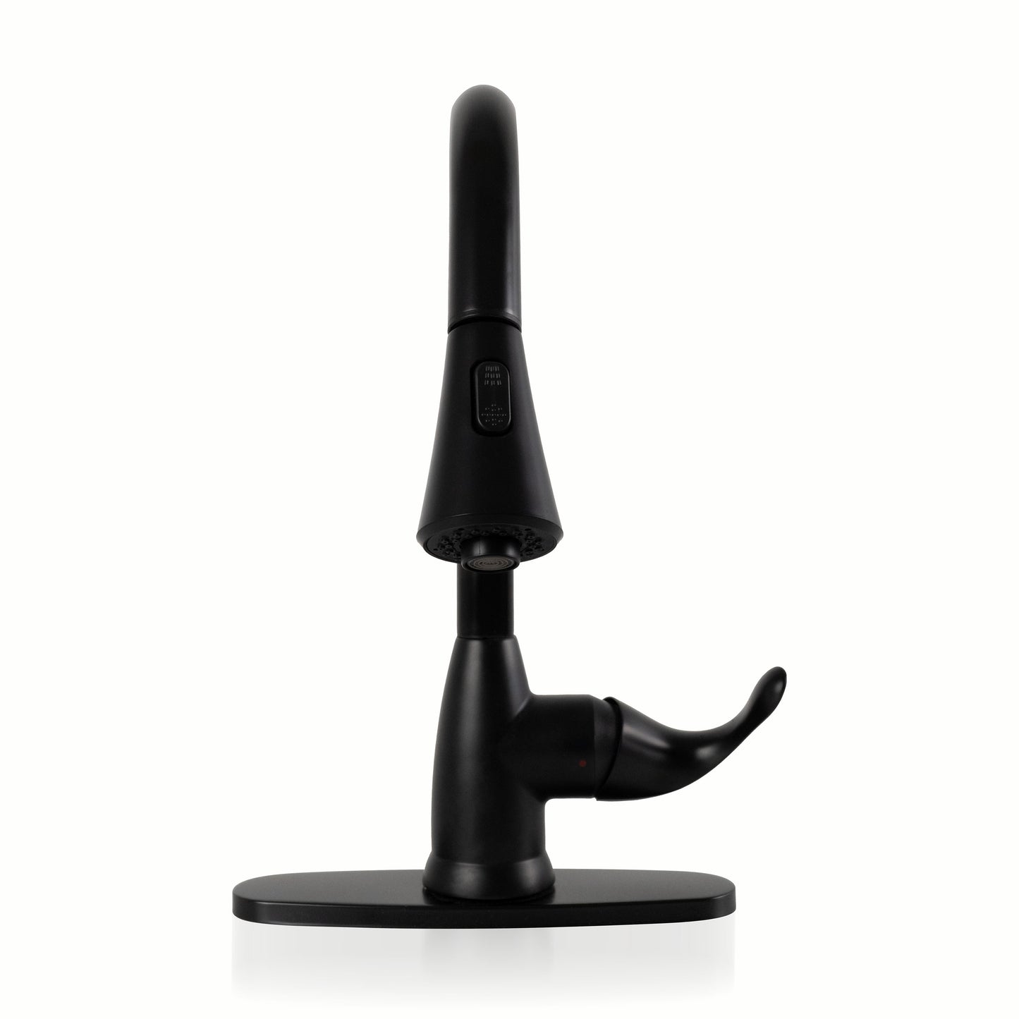 1-HANDLE PULL-DOWN SPRAYER KITCHEN FAUCET WITH DECKPLATE - 803 MATT BLACK