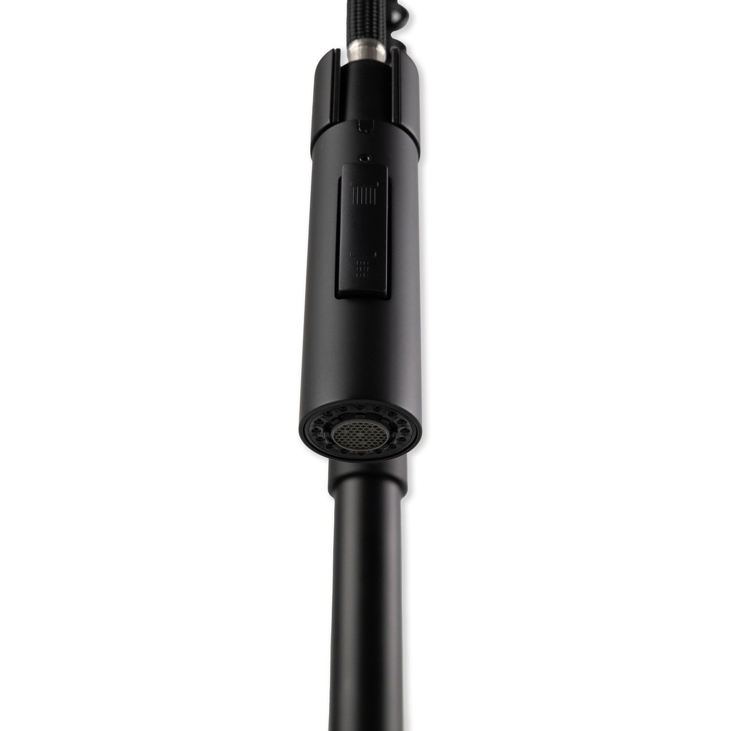1-HANDLE PULL-DOWN SPRAYER KITCHEN FAUCET WITH DECKPLATE - 804 MATT BLACK