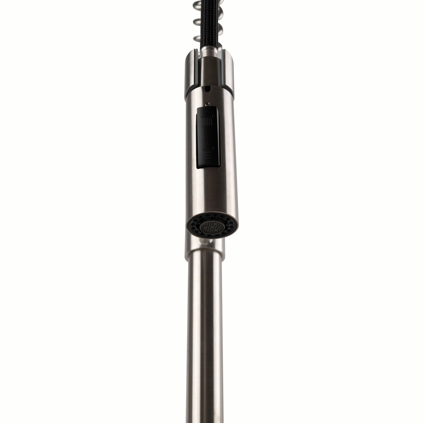 1-HANDLE PULL-DOWN SPRAYER KITCHEN FAUCET WITH DECKPLATE - 804 NICKEL-BRUSHED