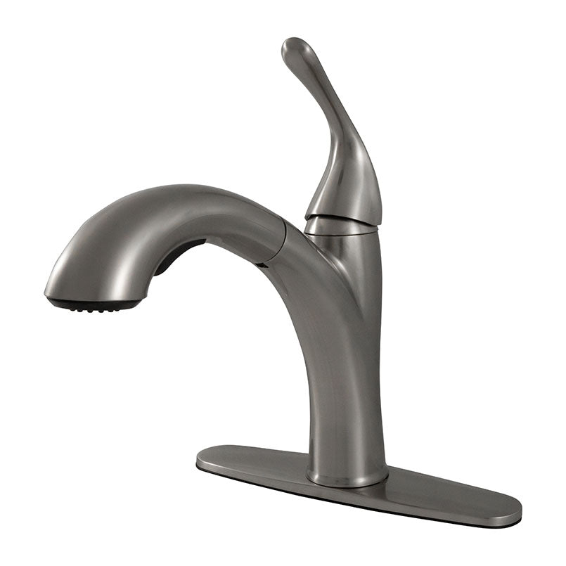 1-HANDLE PULL-OUT SPRAYER KITCHEN FAUCET - 804 BRUSHED NICKEL