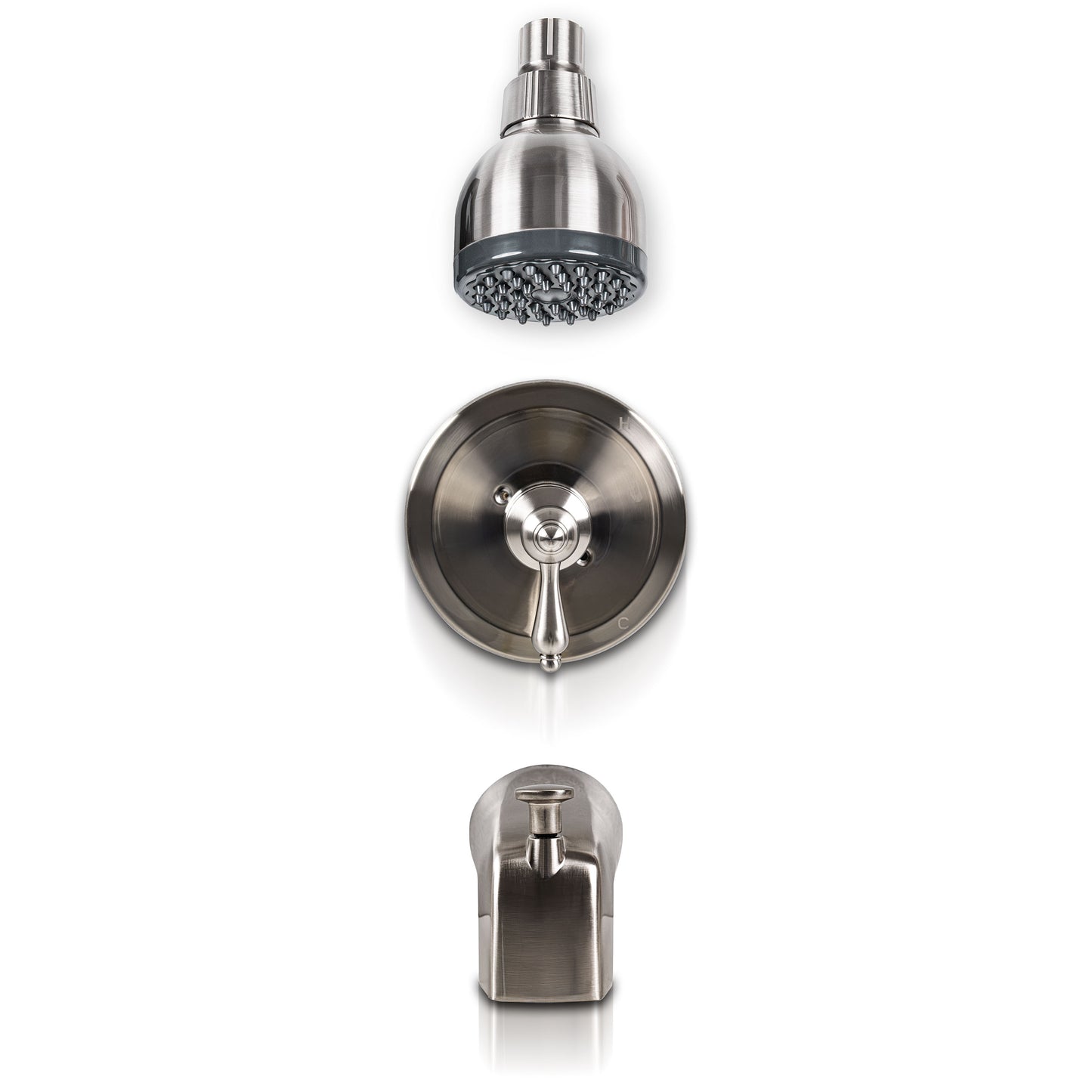 1 HANDLE SHOWER/TUB FAUCET WITH VALVE- 607 BRUSH NICKEL