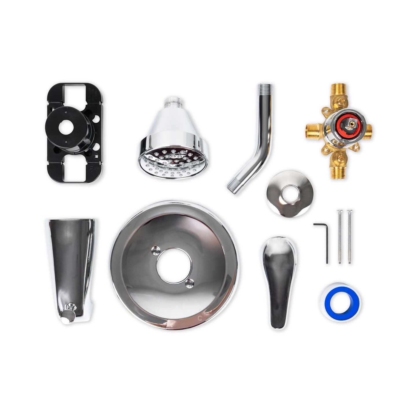 1 HANDLE SHOWER/TUB FAUCET WITH VALVE- 608 CHROME