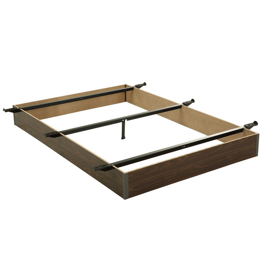 Hollywood Linwood Bed Base, Wood, Queen 7.5"H, Walnut Finish