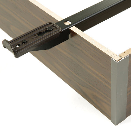 Hollywood Linwood Bed Base, Wood, 72" Wide Hotel/Cal King, 6"H, Walnut Finish
