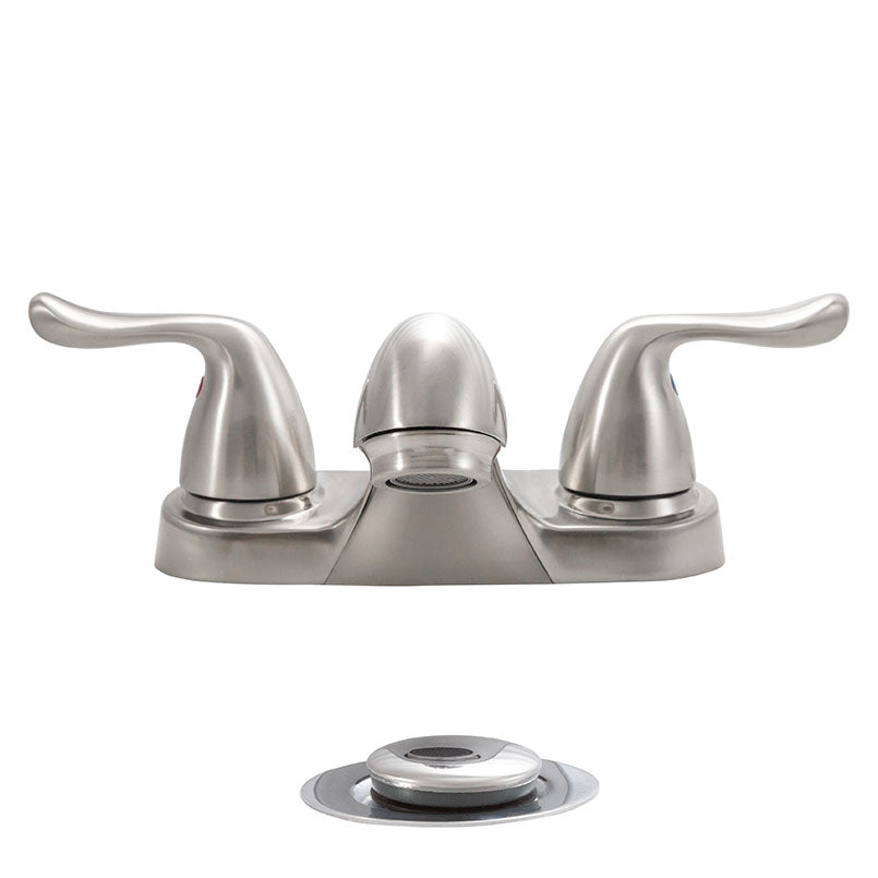 2 HANDLE BATHROOM FAUCET - 405 BRUSHED NICKEL