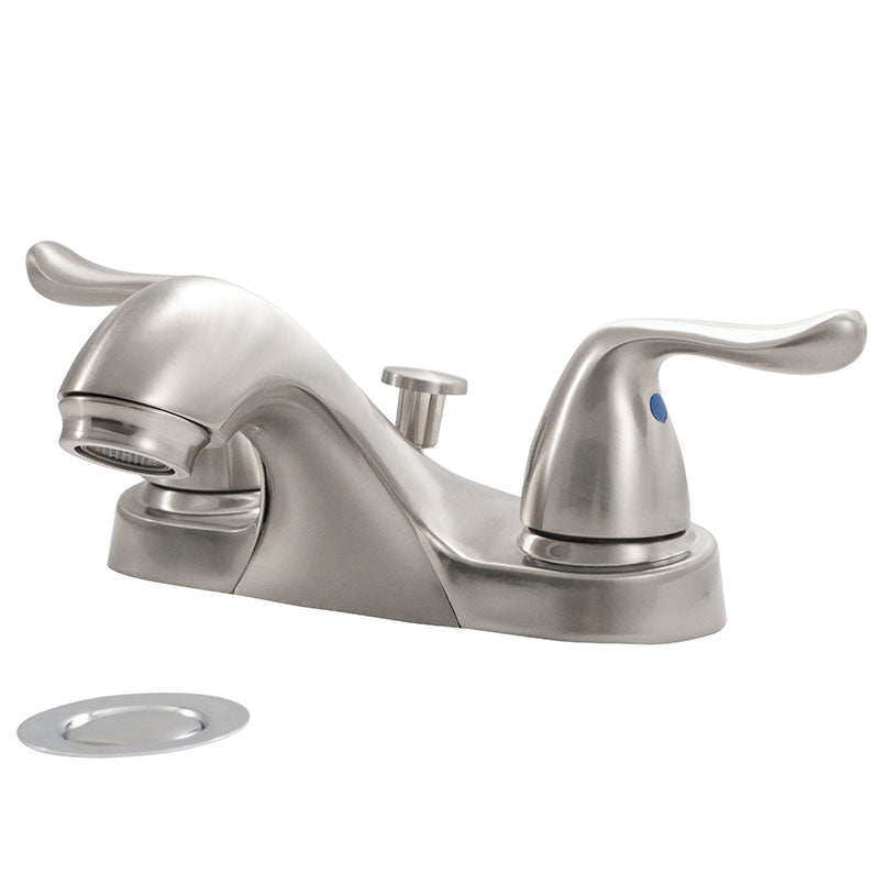 2 HANDLE BATHROOM FAUCET - 405 BRUSHED NICKEL