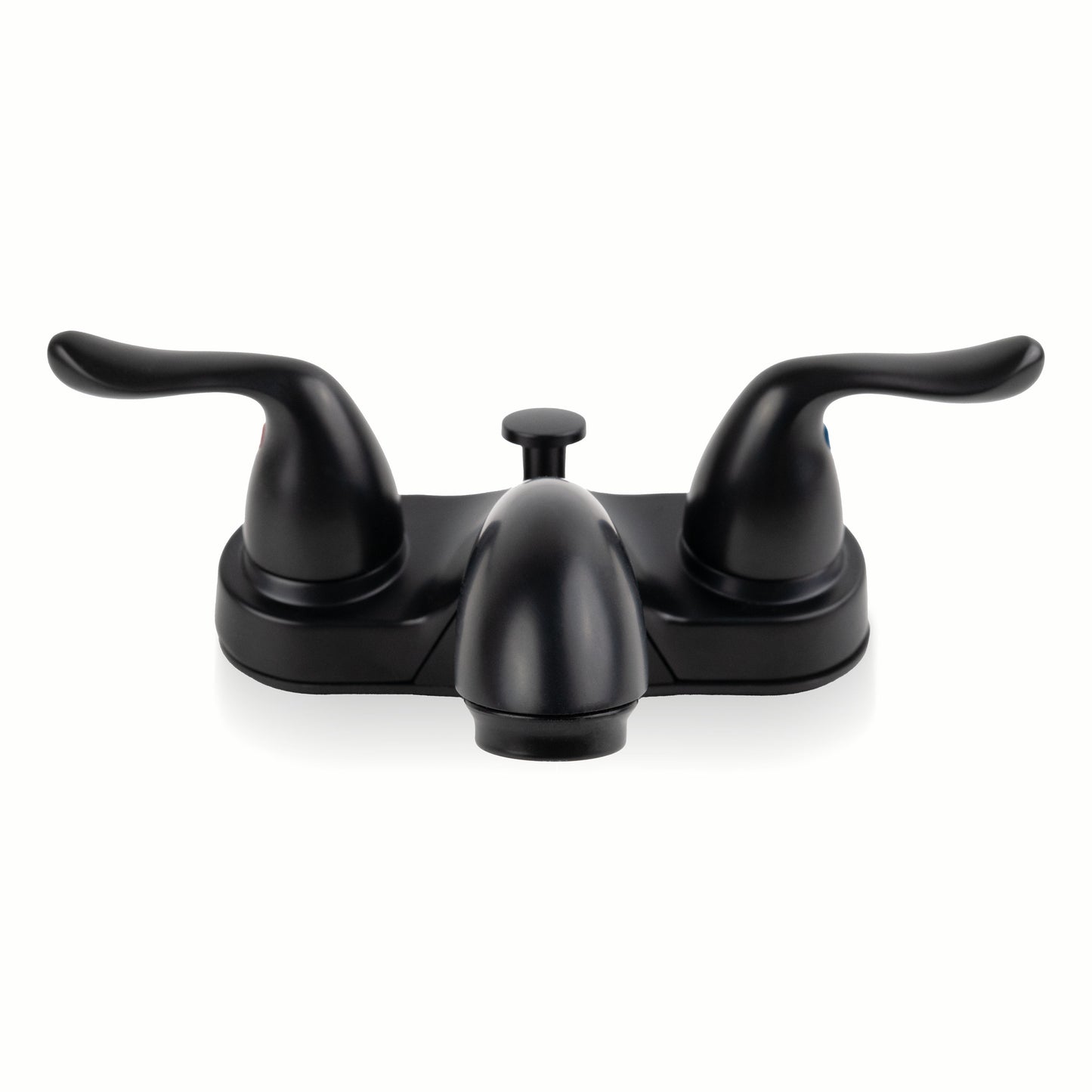 2-HANDLE BATHROOM FAUCET WITH POP UP DRAIN MATT BLACK