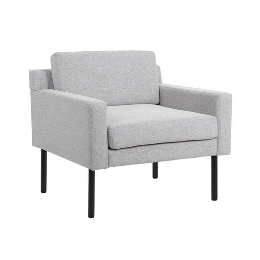 Boss Grey Poly-Linen Weave Lounge Chair