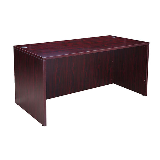 Boss Desk Shell, 71″W X 36″D, Mahogany