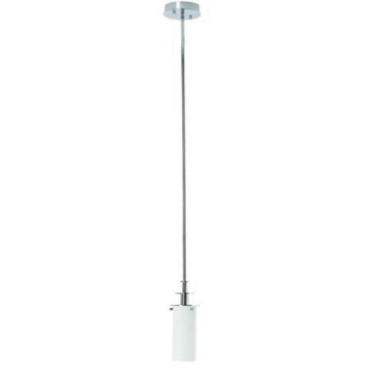 5" Diameter Polished Chrome Pendant with Frosted Glass Shade