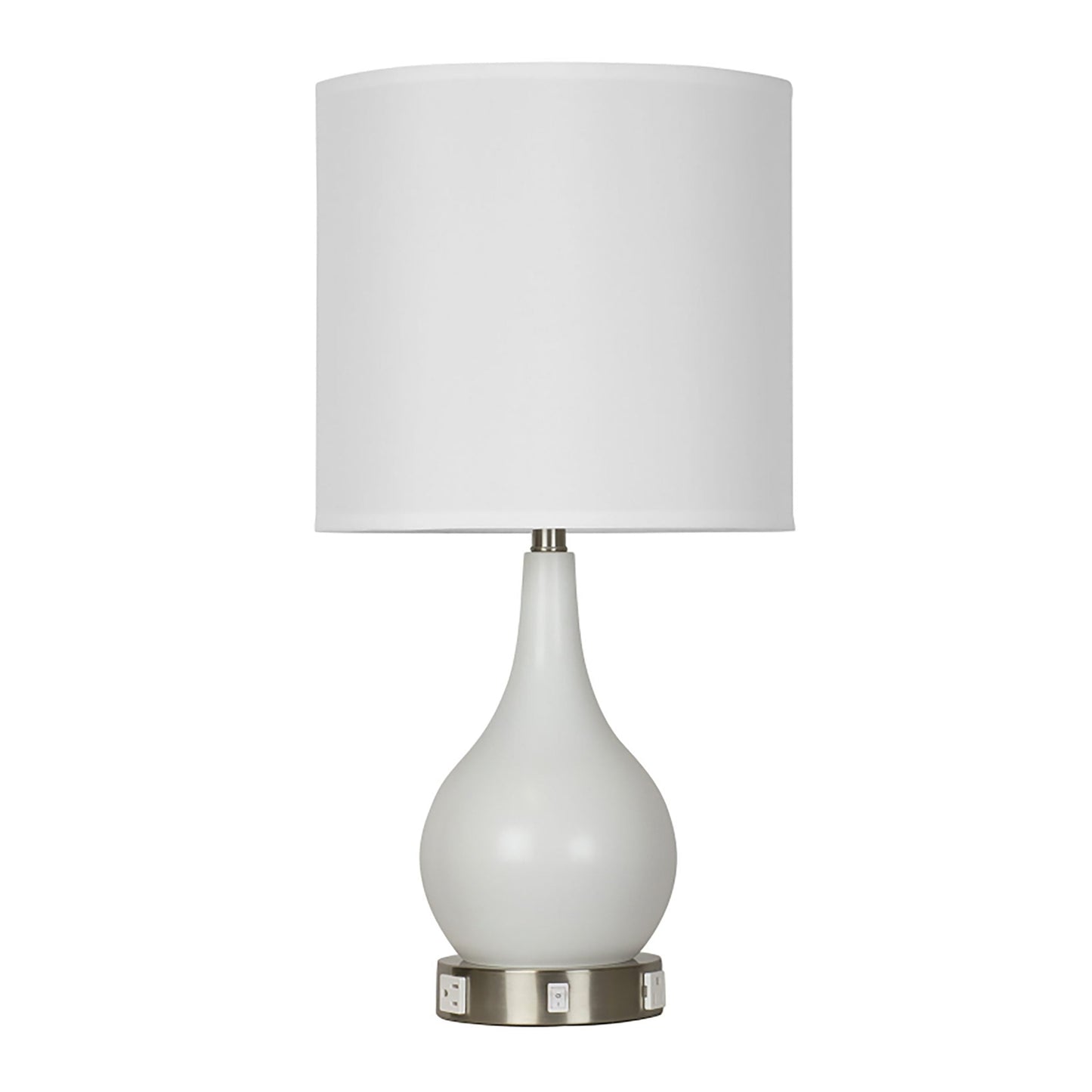 Fountain of Youth Single Table Lamp with 2 Outlets & 1 USB