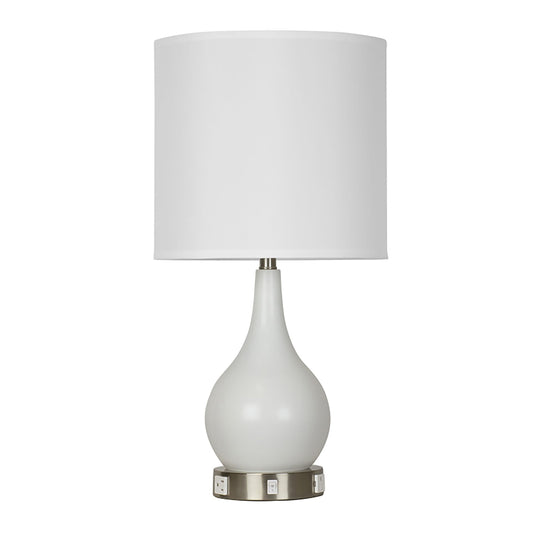 Fountain of Youth Single Table Lamp with 2 Outlets & 1 USB
