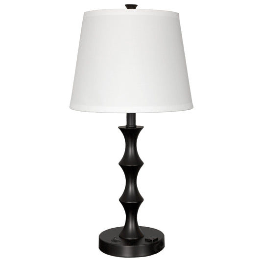 Urban End Table Lamp with 1 Outlet