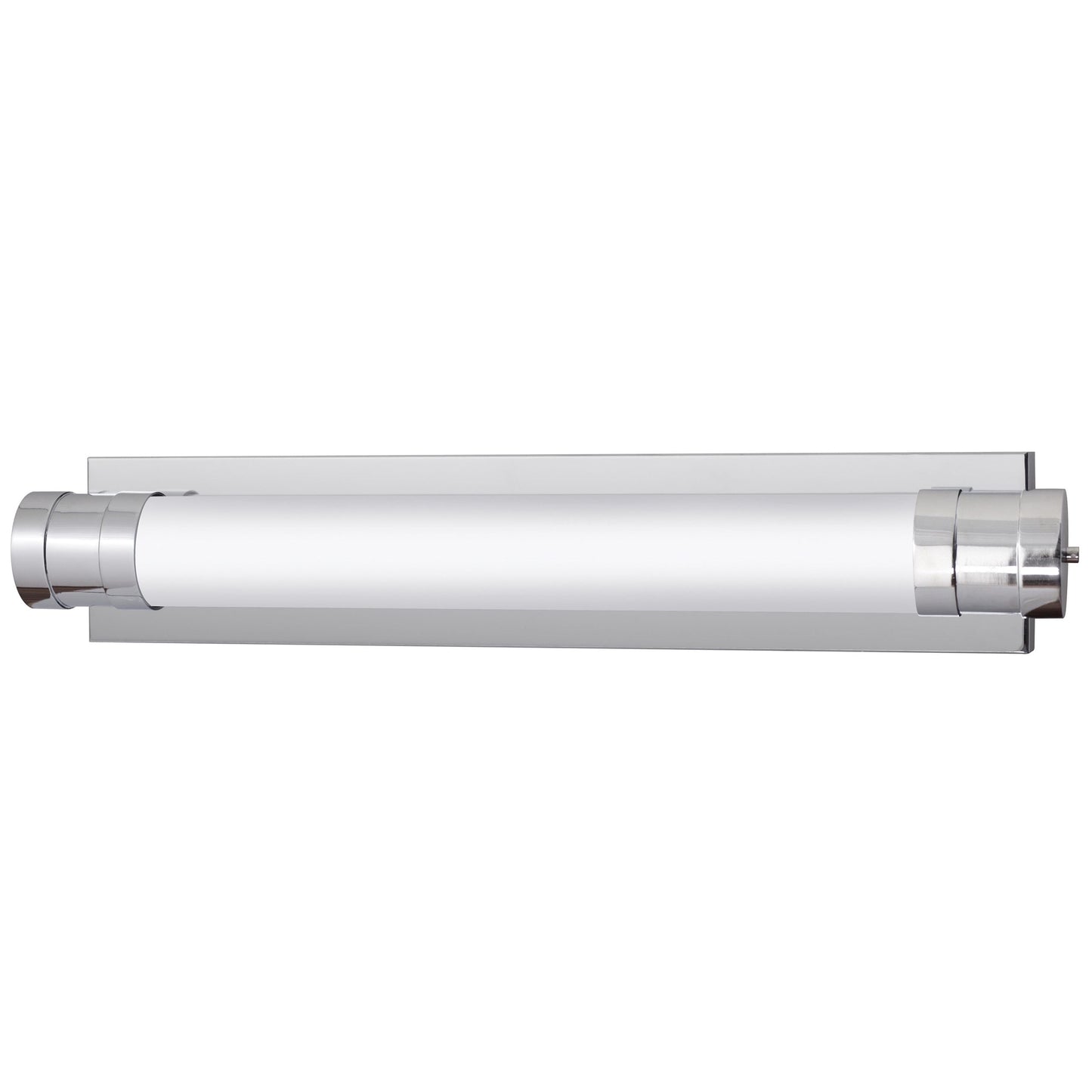 38"W Polished Chrome Vanity Light with Frosted Acrylic Shade