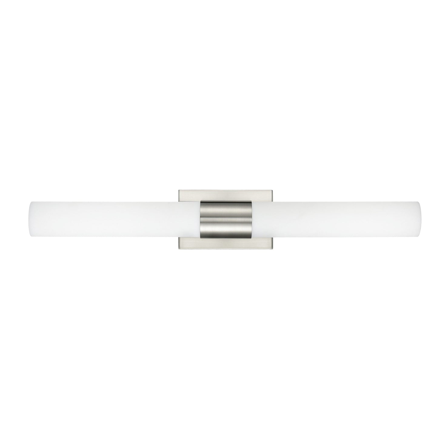 30"W Brushed Nickel Vanity Light with Frosted Glass Shade & Integrated LED