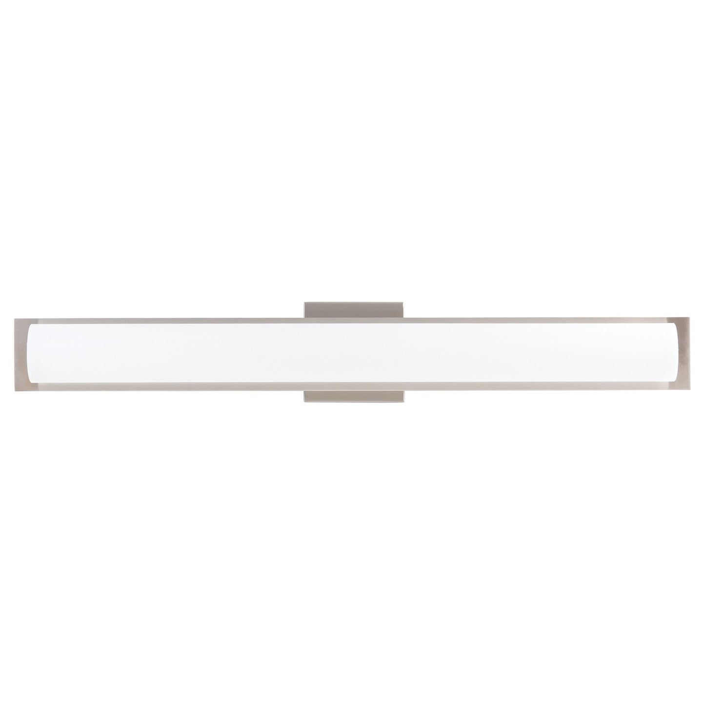 30"W Brushed Nickel Vanity Light with Frosted Glass Shade & Integrated LED