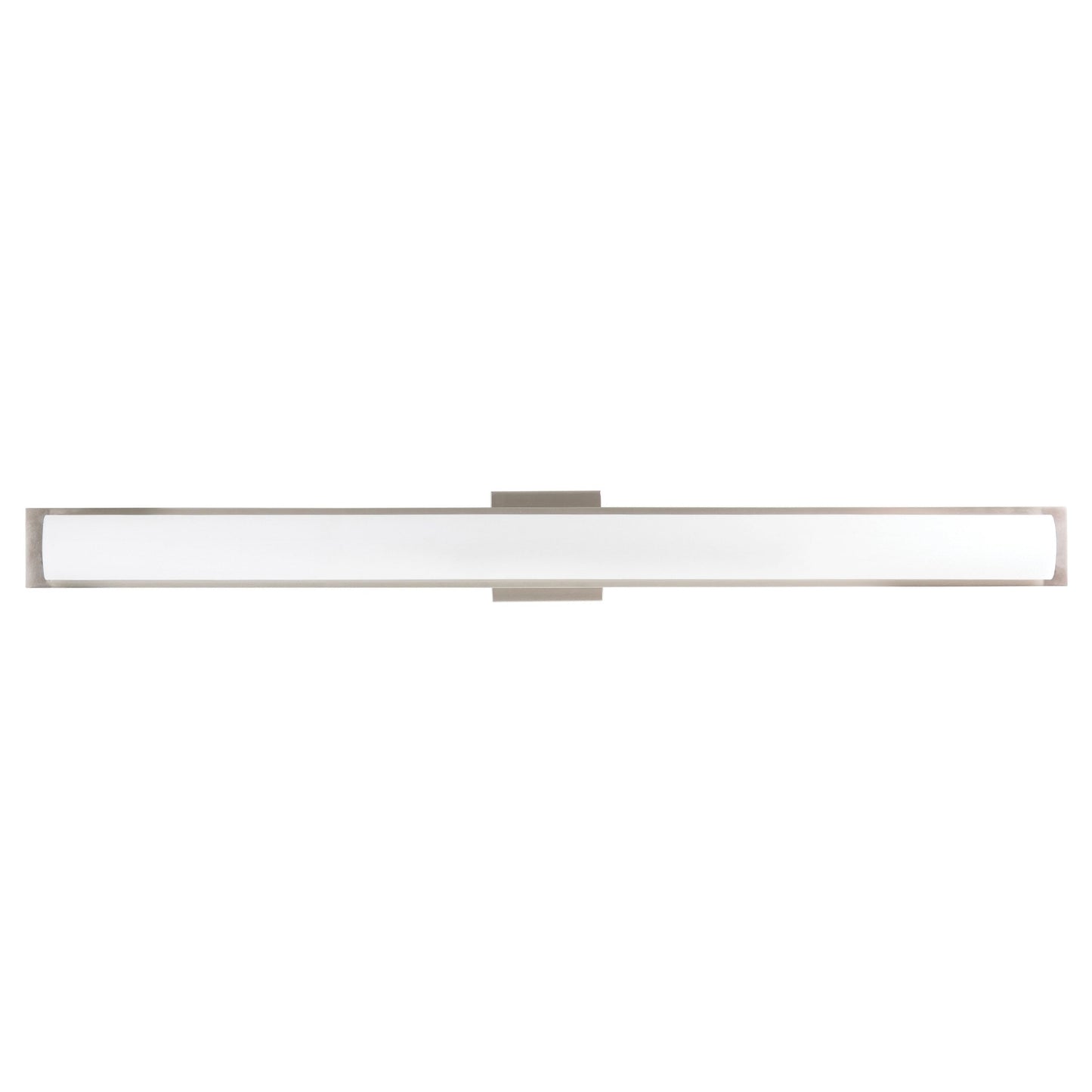 42"W Brushed Nickel Vanity Light with Frosted Glass Shade & Integrated LED