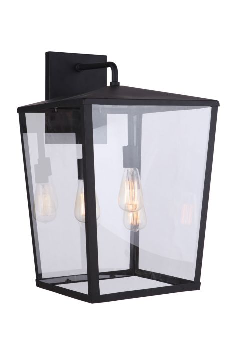 Olsen 3 Light Extra Large Outdoor Wall Mount in Midnight