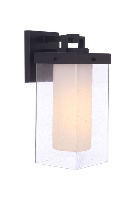 Hayner 1 Light Medium Outdoor Wall Mount in Midnight