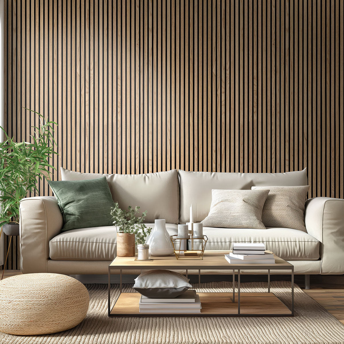 Natural Acoustic Wood Slat Wall Panels