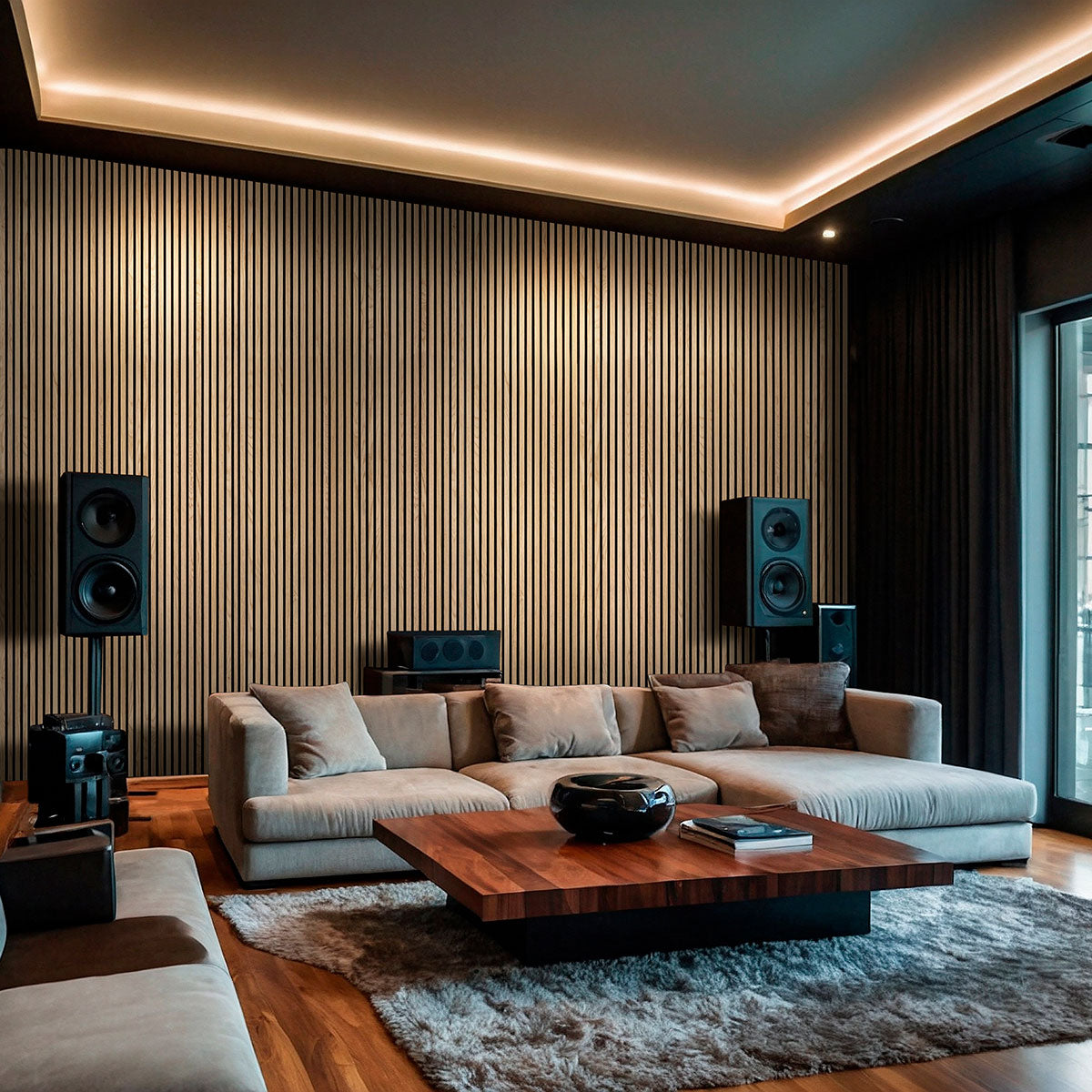 Natural Acoustic Wood Slat Wall Panels