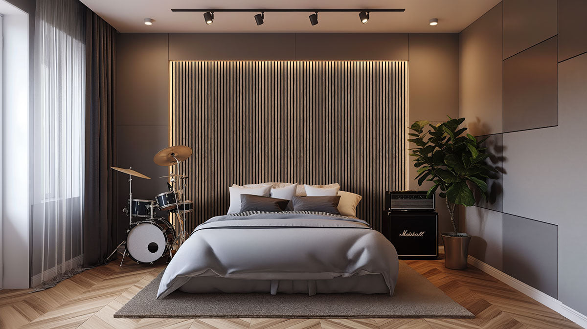 Tawny Acoustic Wood Slat Wall Panels