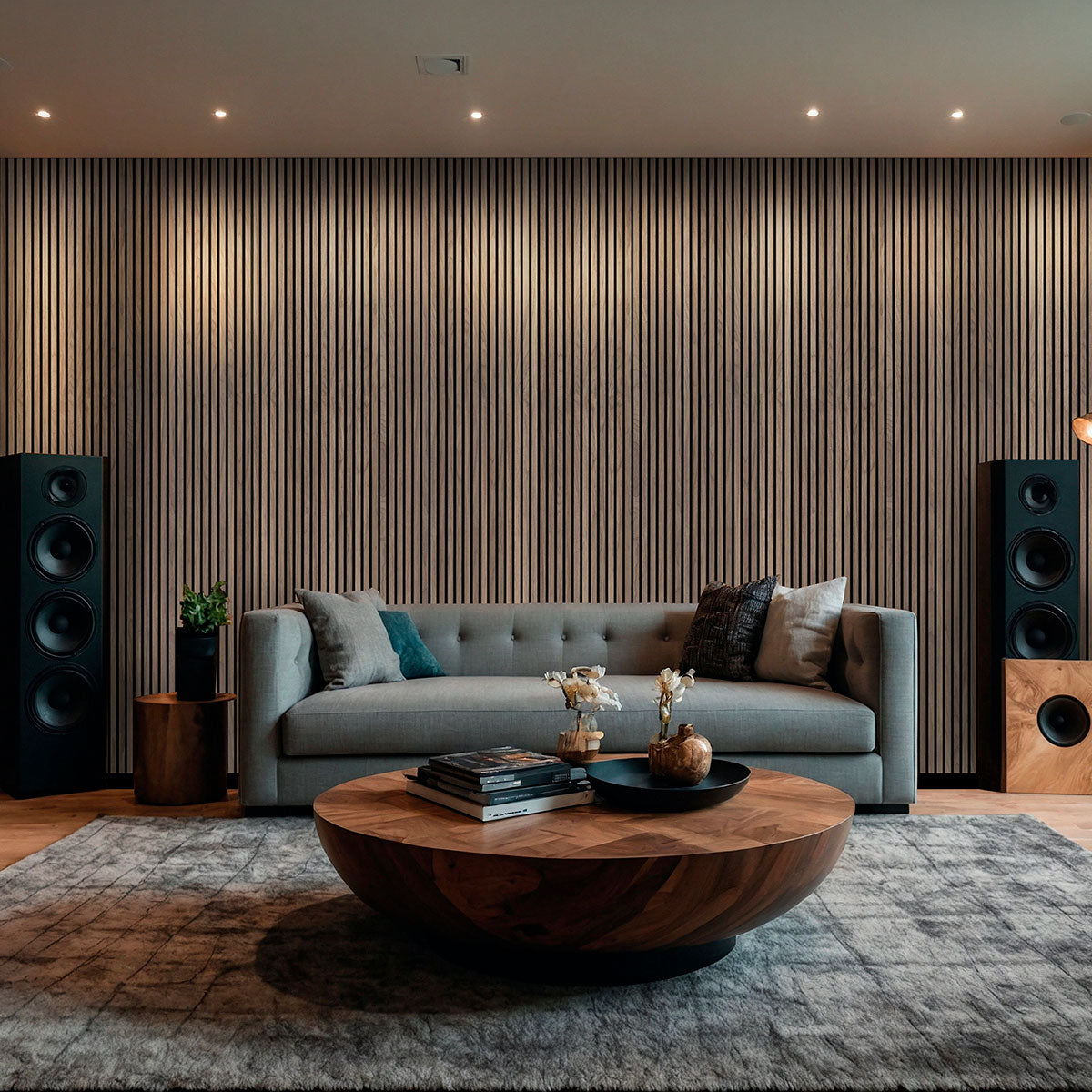Tawny Acoustic Wood Slat Wall Panels