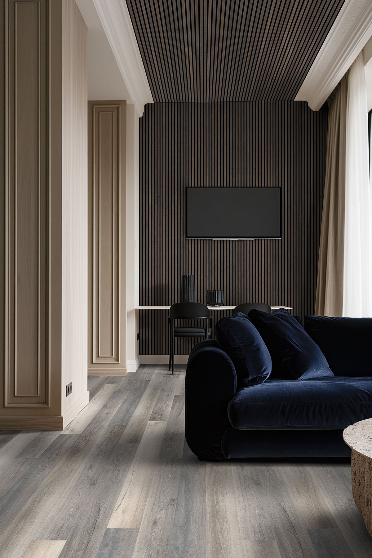 Umber Acoustic Wood Slat Wall Panels