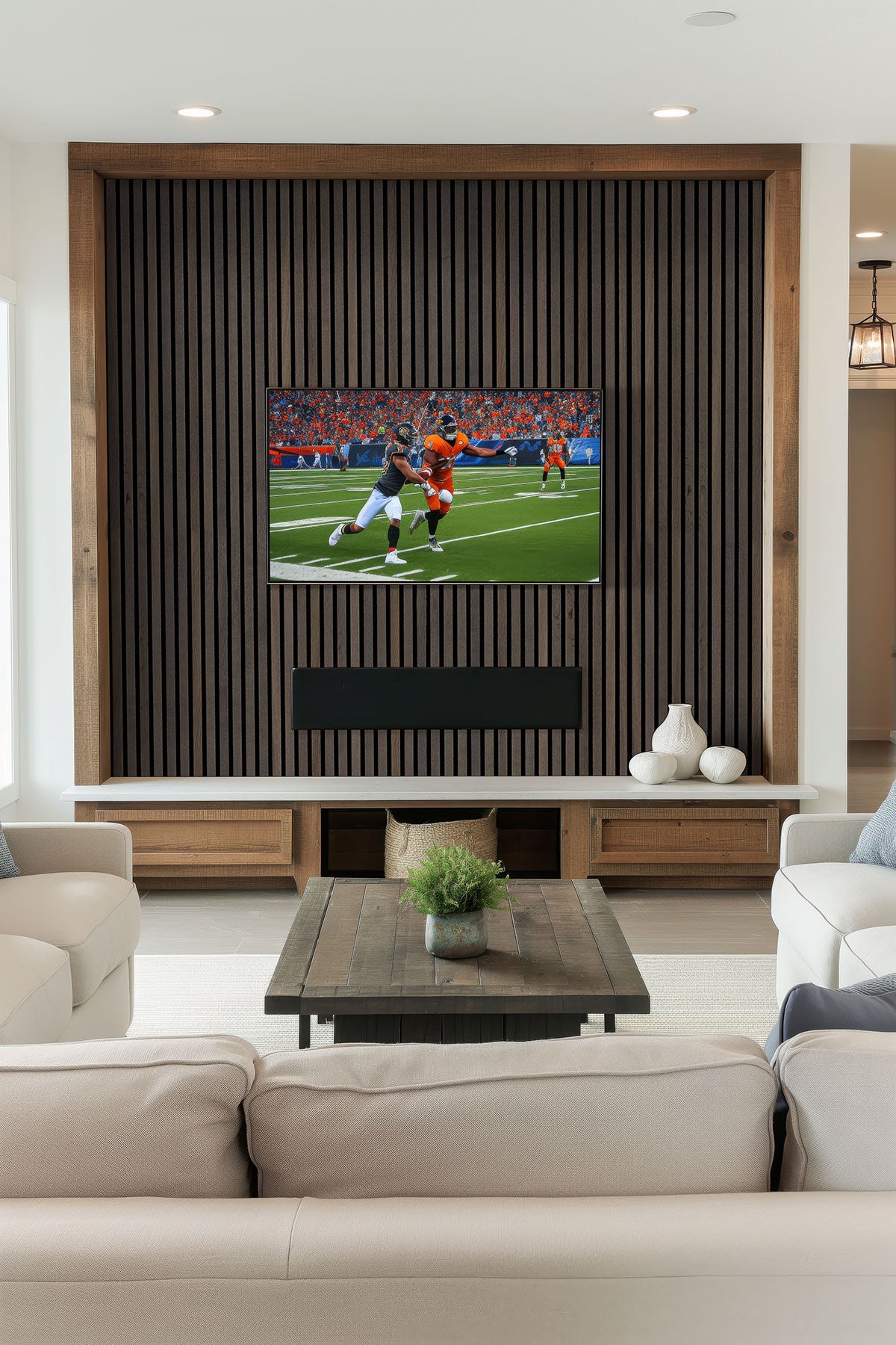 Umber Acoustic Wood Slat Wall Panels