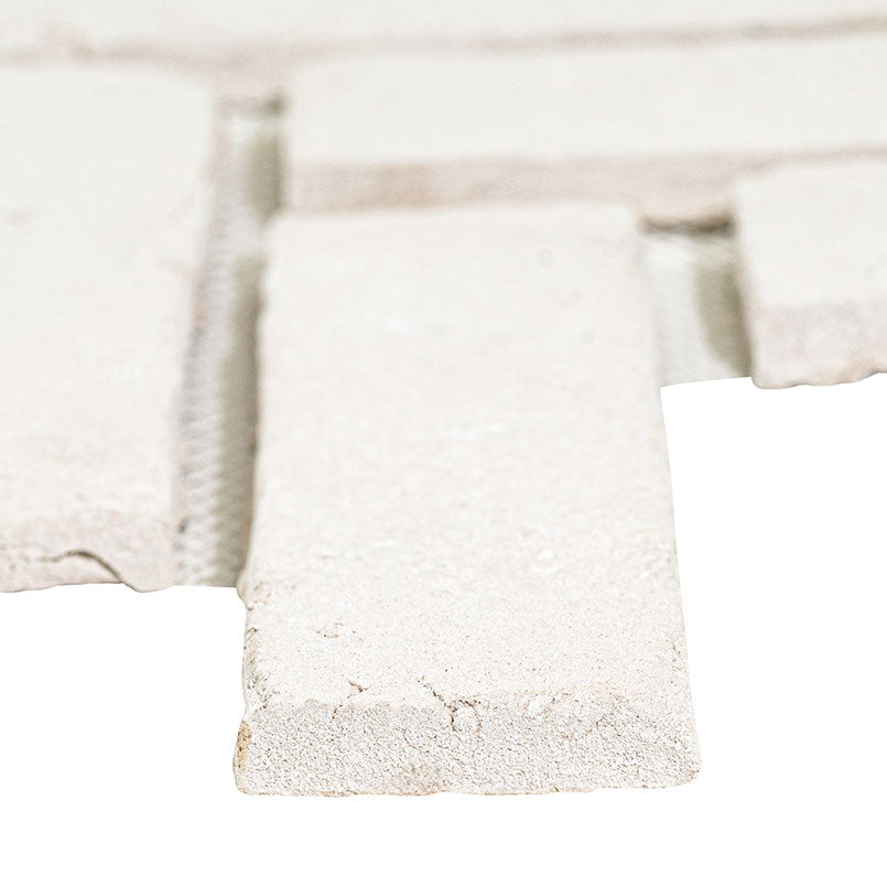 Alpine White Reclaimed Clay Brick - Herringbone