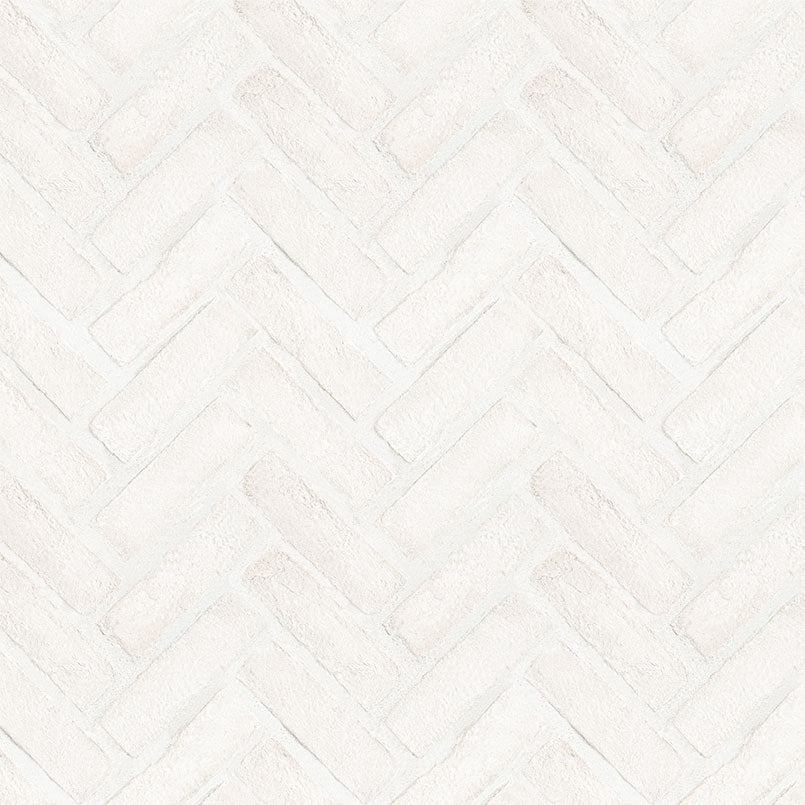 Alpine White Reclaimed Clay Brick - Herringbone