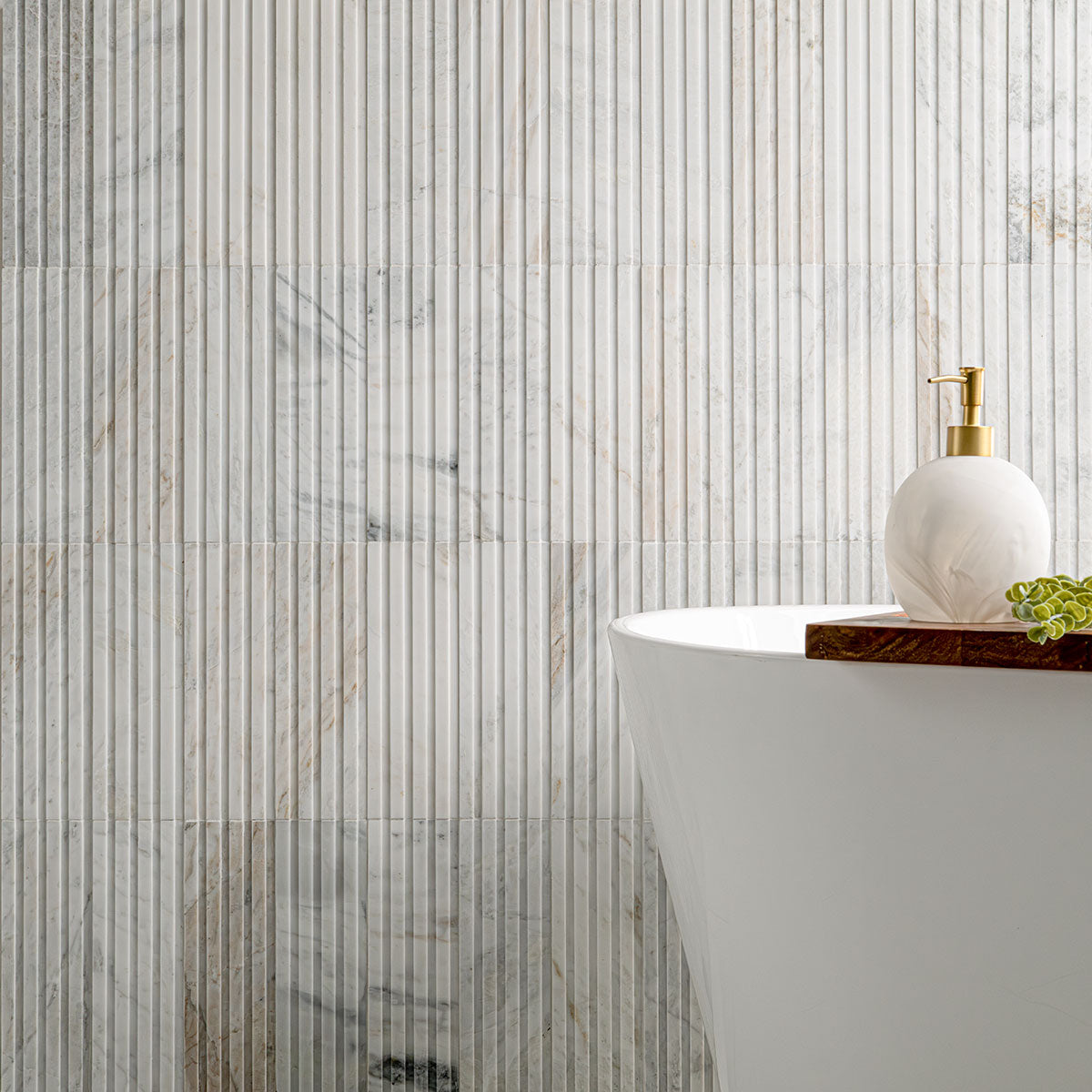 Arabescato Venato Tile 4x12 Slat Honed