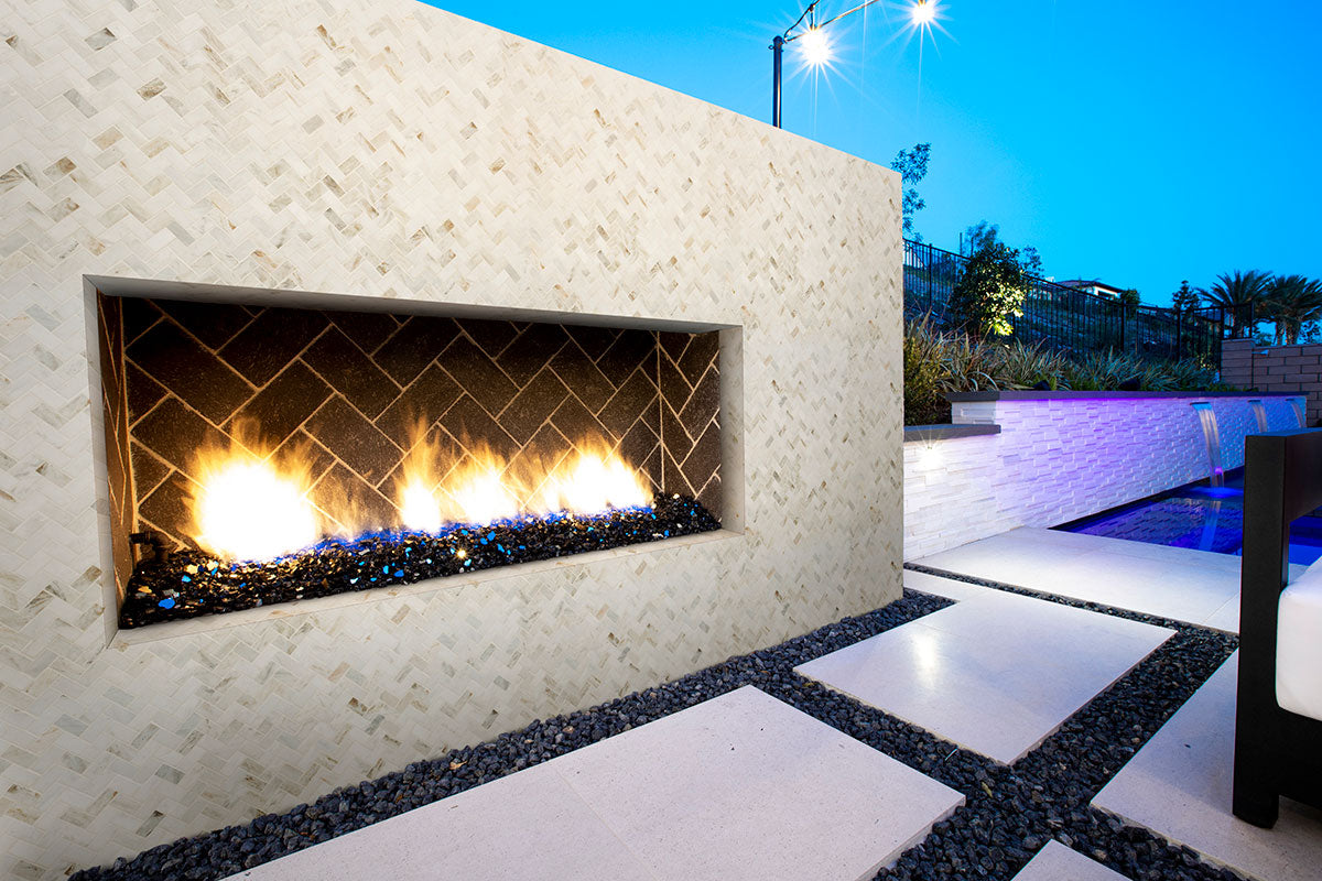 Arabescato Venato Herringbone Tile
