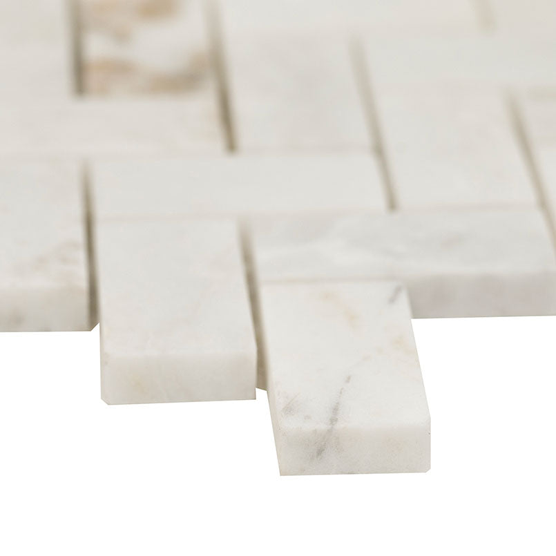 Arabescato Venato Herringbone Tile