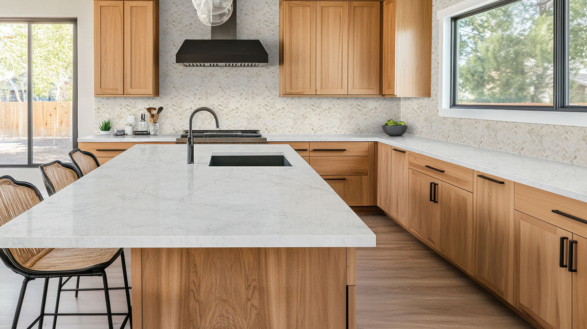 Arabescato Venato Herringbone Tile