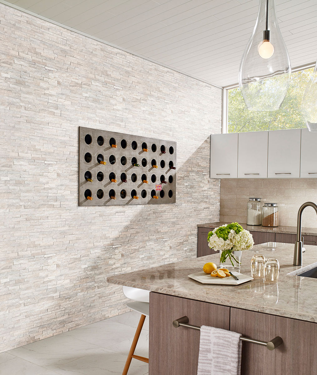 Arctic White Mini Stacked Stone