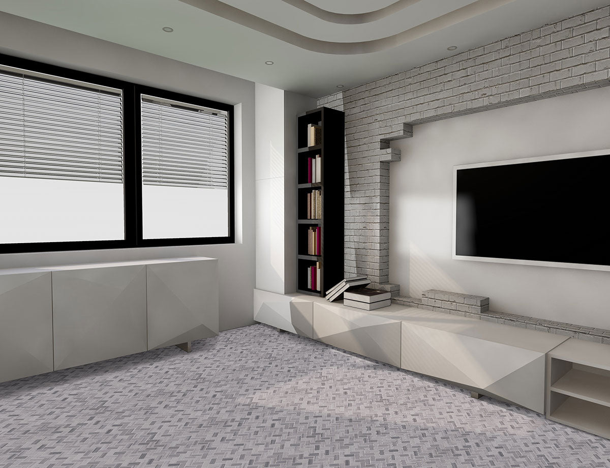 Bergamo Marble Herringbone Tile