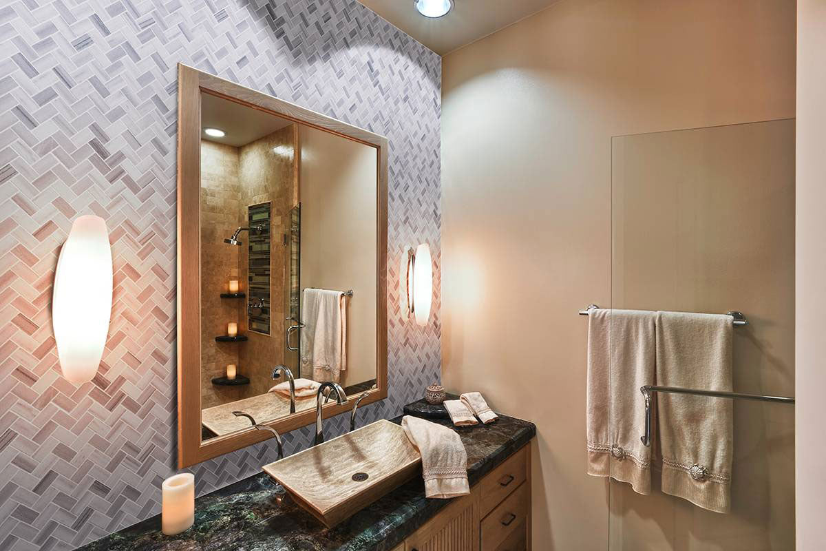 Bergamo Marble Herringbone Tile