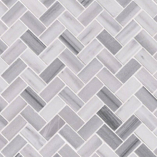 Bergamo Marble Herringbone Tile