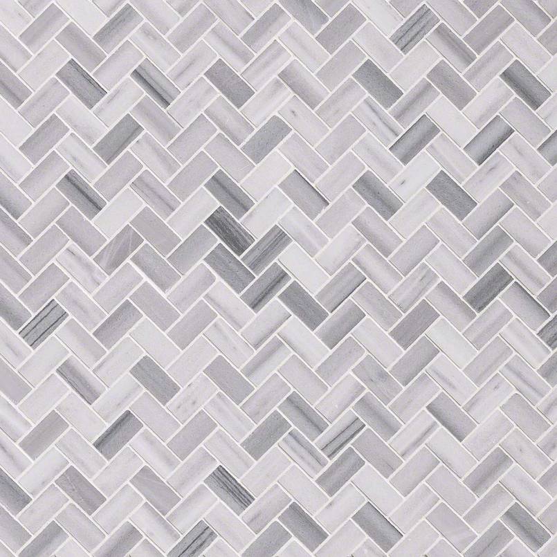 Bergamo Marble Herringbone Tile
