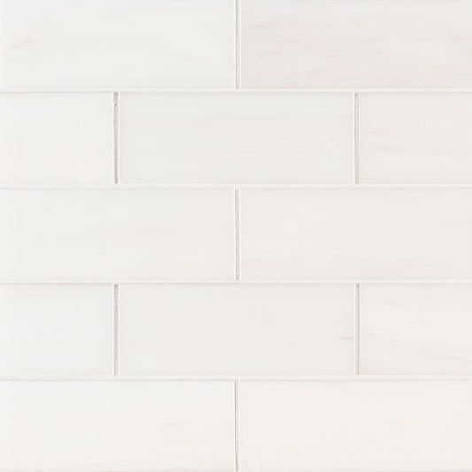 Bianco Dolomite Polished Subway Tile 3x6