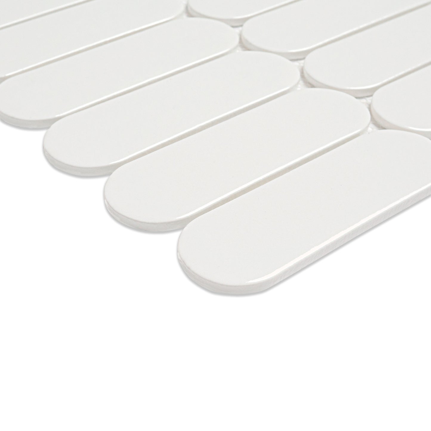 Bianco Glossy Ellipse Tile